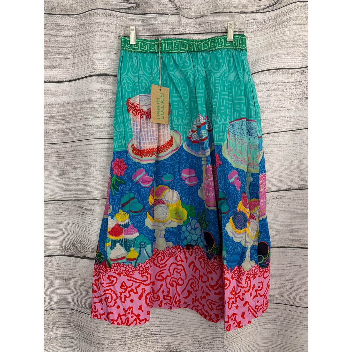 NWT Gorman Patstry Print A-Line Midi Skirt Size 8AU/XS