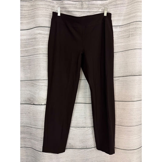 Eileen Fisher Black Stretch Slim Ankle Pants Size M