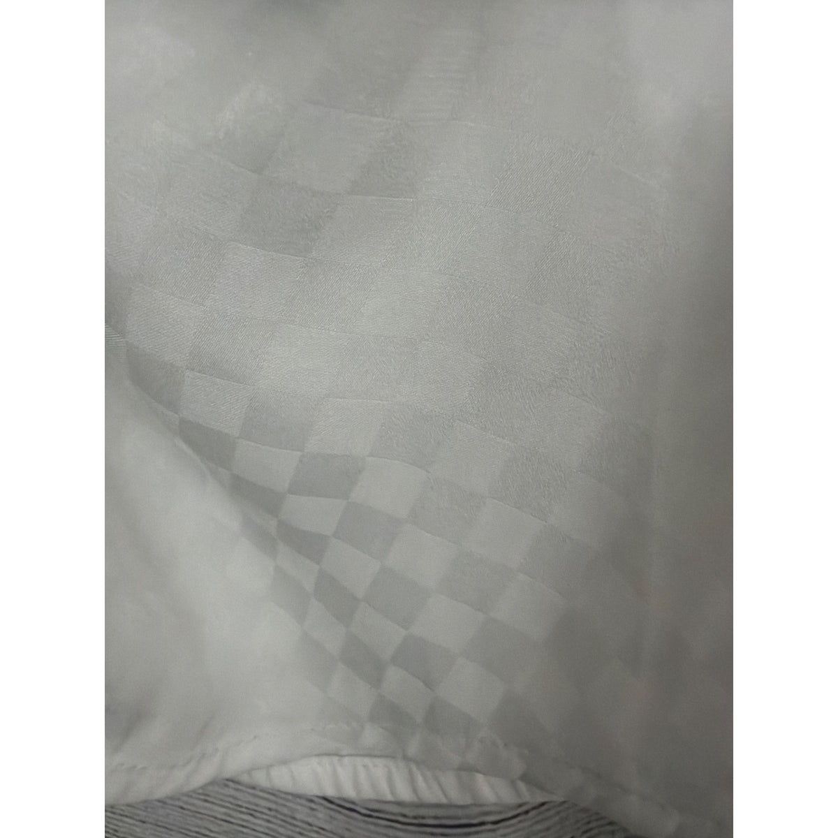 Fate Button-Up Shirt With Ruched Front & Checkered Texture Size S
