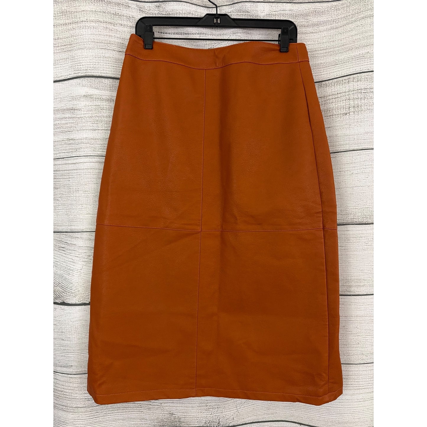 ASOS Faux Leather Wrap Midi Skirt With Button Detail US 10