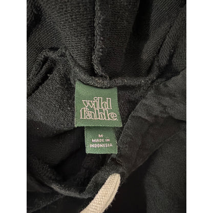 Wild Fable Black Pullover Hoodie With Drawstrings Size M