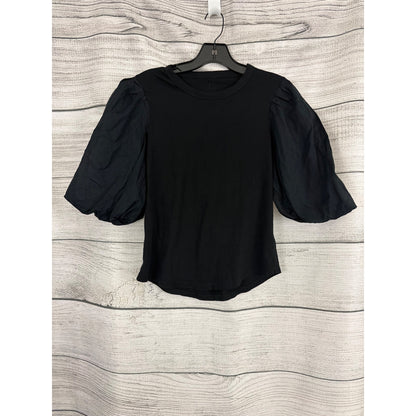 Veronica Beard Retta Black Short Sleeve T-Shirt
