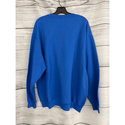 NWOT Unisex Port & Co Blue Core Fleece Crewneck Sweatshirt Size XL