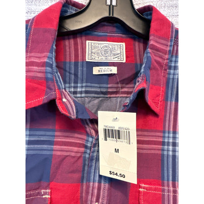 NWT Men's Lucky Brand Plaid Long Sleeve Button Down