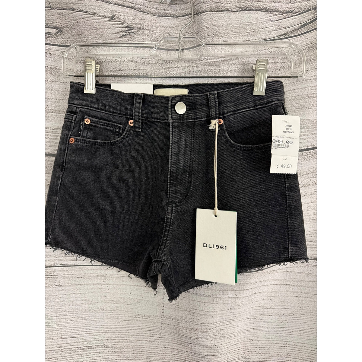 NWT Kids DL1961 Lucy High-Rise Denim Shorts In Nightshade Size 12