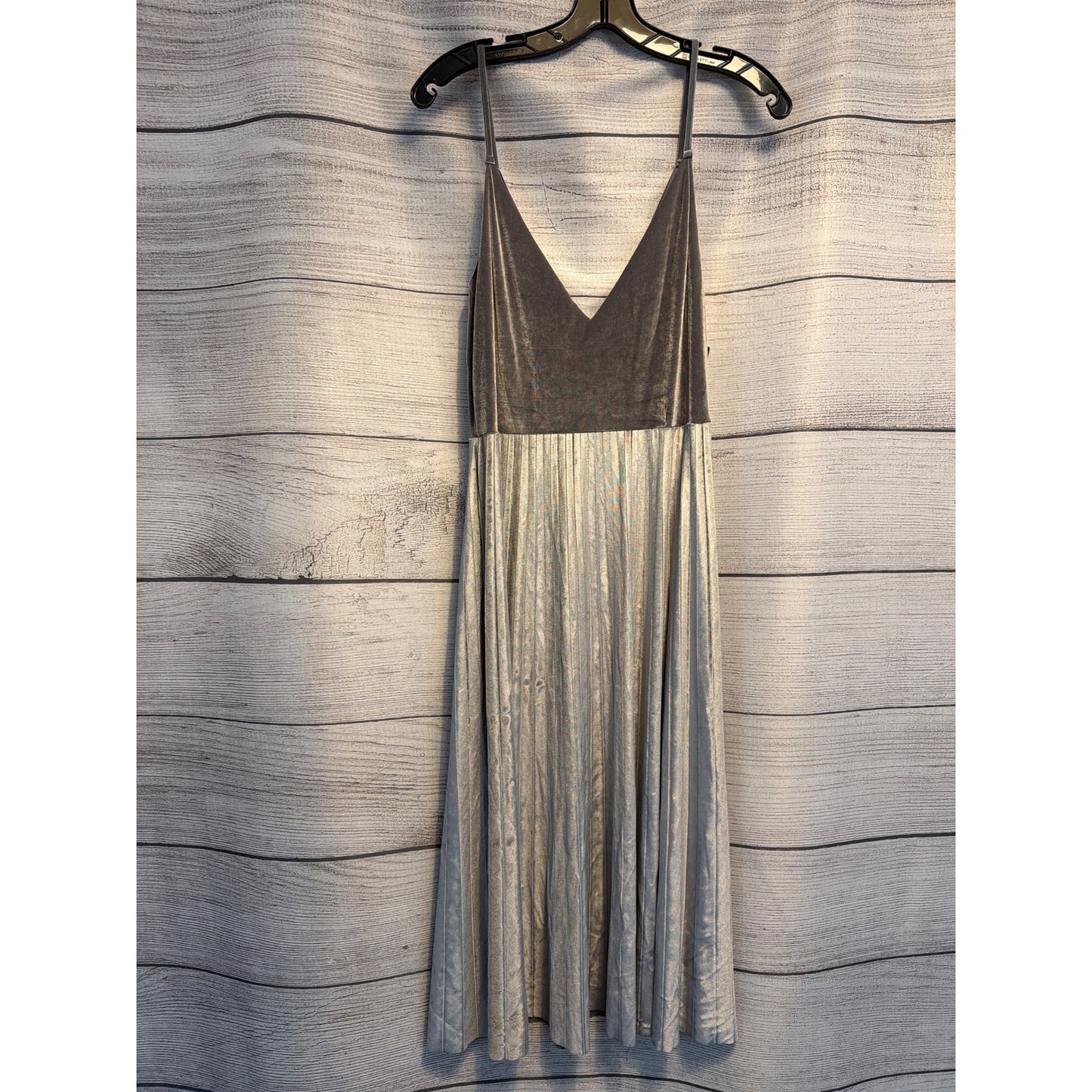 NWT Free Press Silver Velour Dress Size S