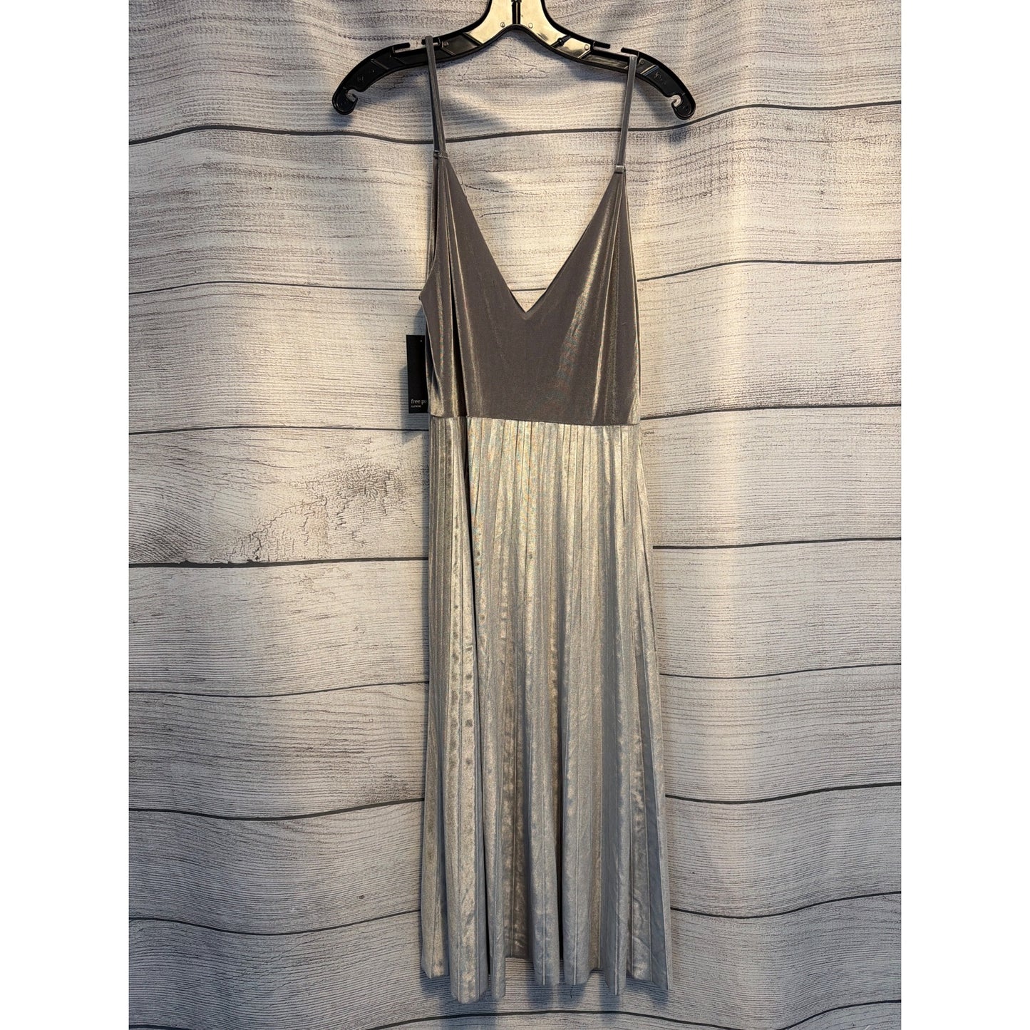 NWT Free Press Silver Velour Dress Size S
