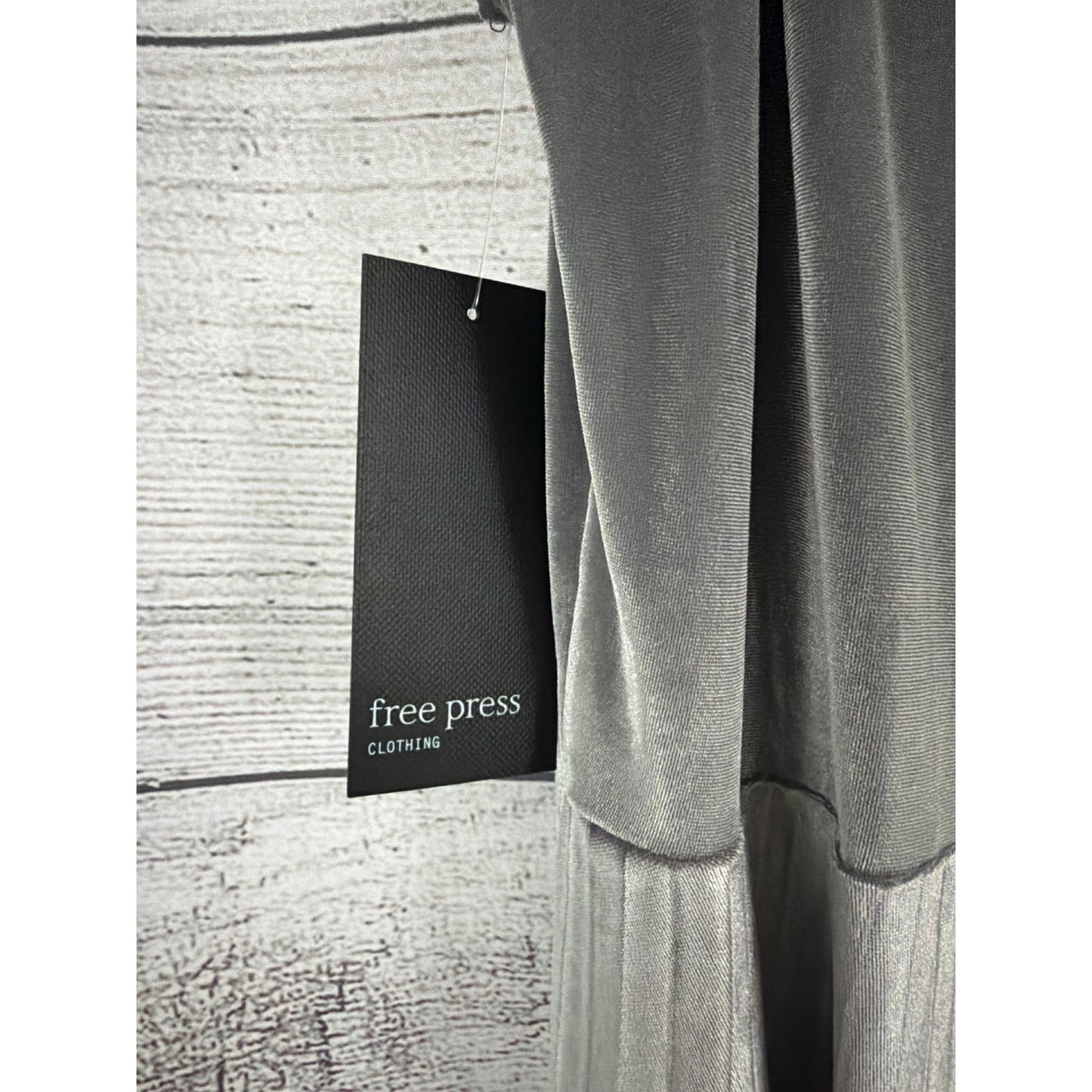 NWT Free Press Silver Velour Dress Size S