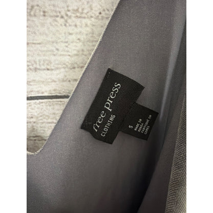 NWT Free Press Silver Velour Dress Size S