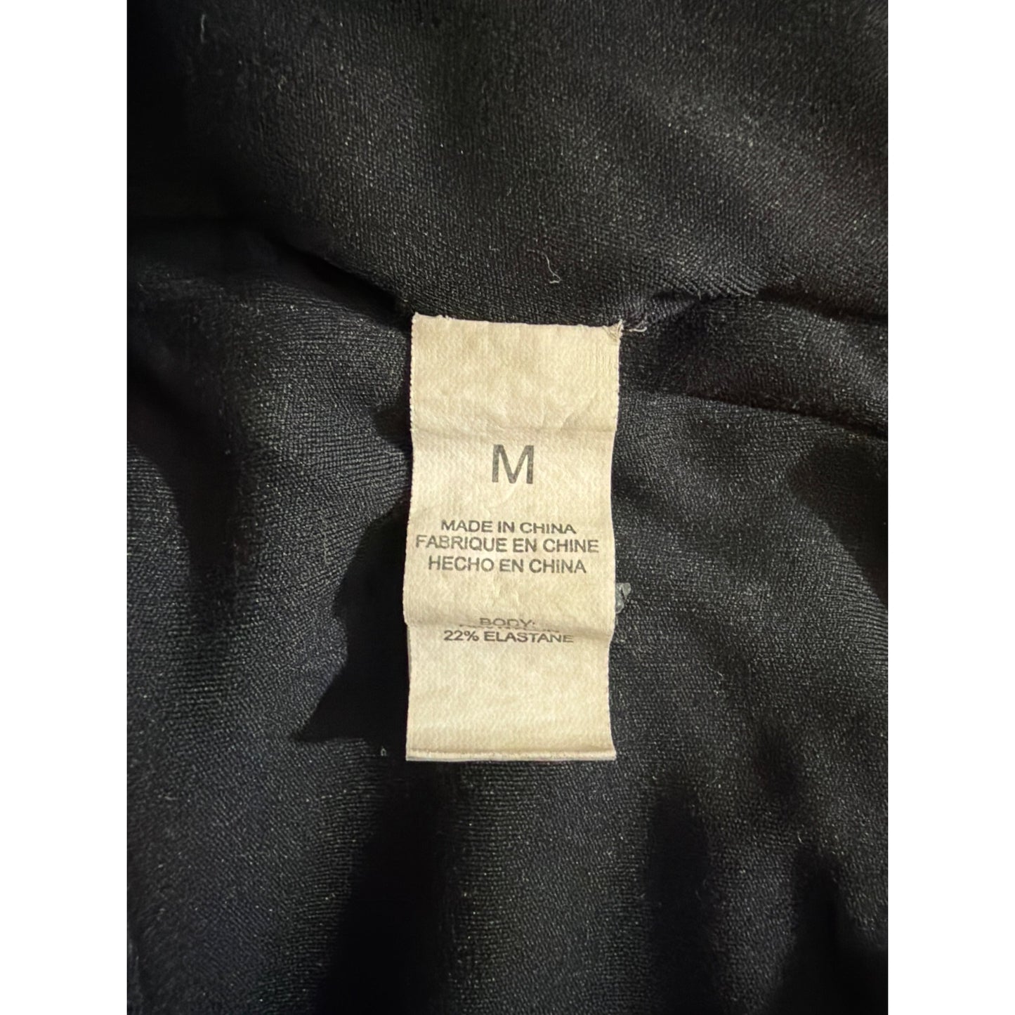 Black Strappy Cross-Back Sports Bra Size M