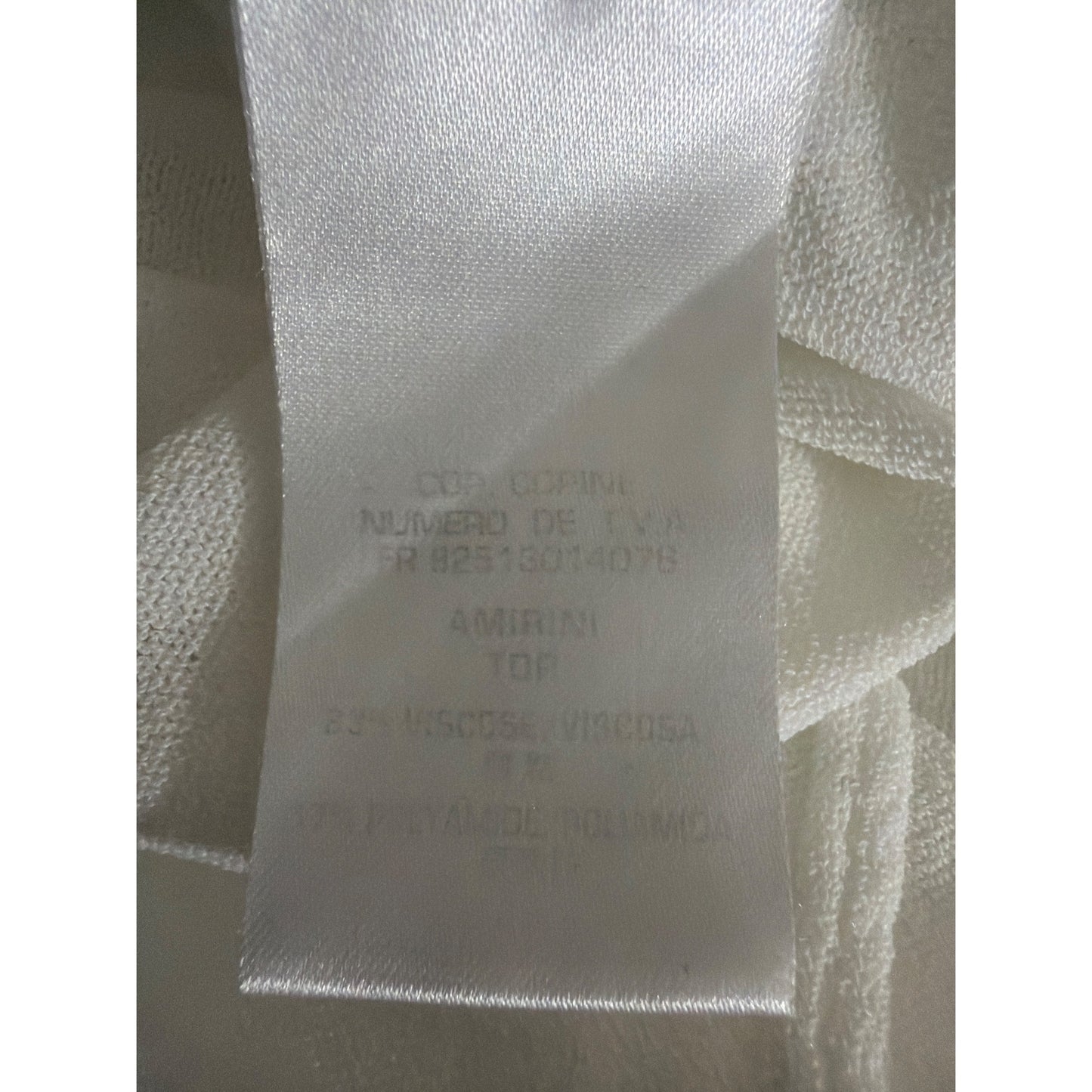 Cop Copine White Sheer Knit Boat Neck 3/4 Sleeve Pullover Top Size M