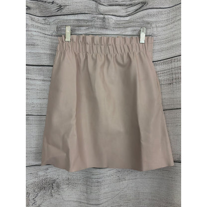 Zara Faux Leather Mini Skirt High-Waist Blush Pink Size S