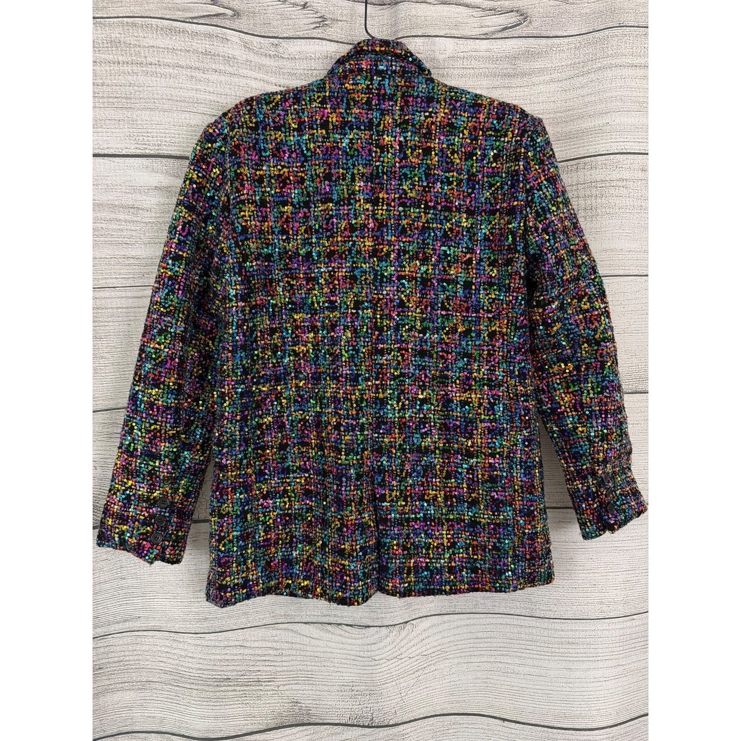 NWT Blank NYC Multicolor Sequin Tweed Blazer Jacket Size S