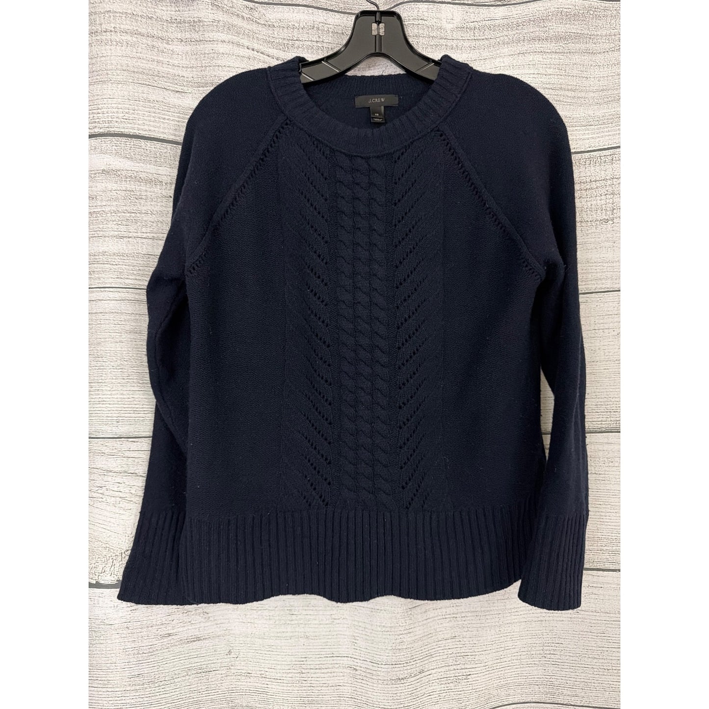 J. Crew Navy Cable Knit Sweater Size XS