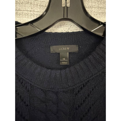 J. Crew Navy Cable Knit Sweater Size XS