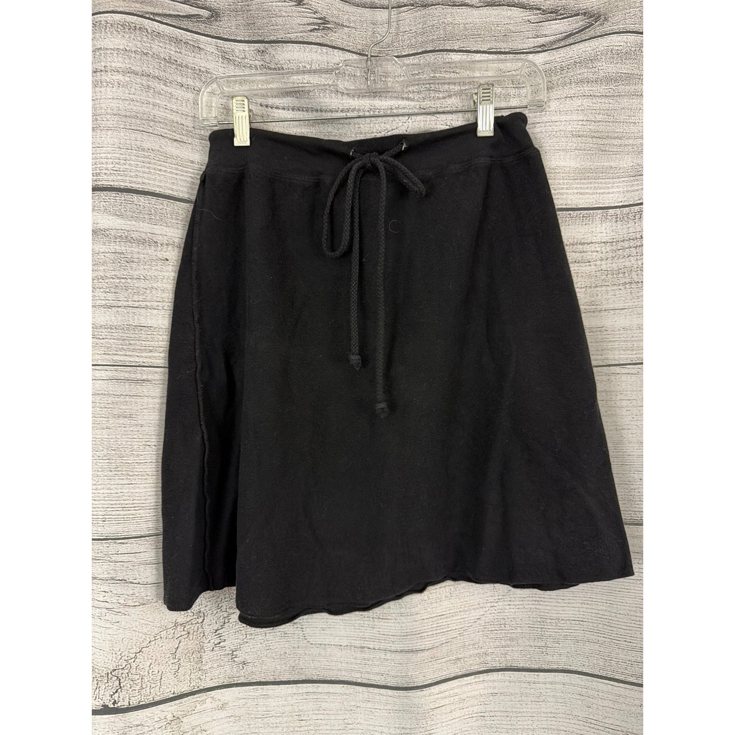 Sucre Soir Black Mini Skirt With Drawstring Waist Size S