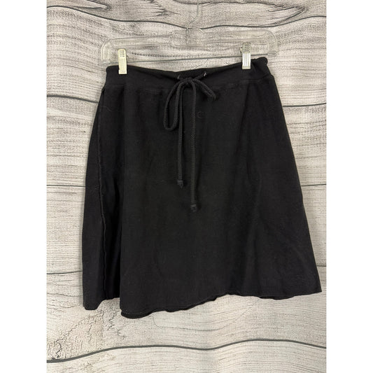 Sucre Soir Black Mini Skirt With Drawstring Waist Size S