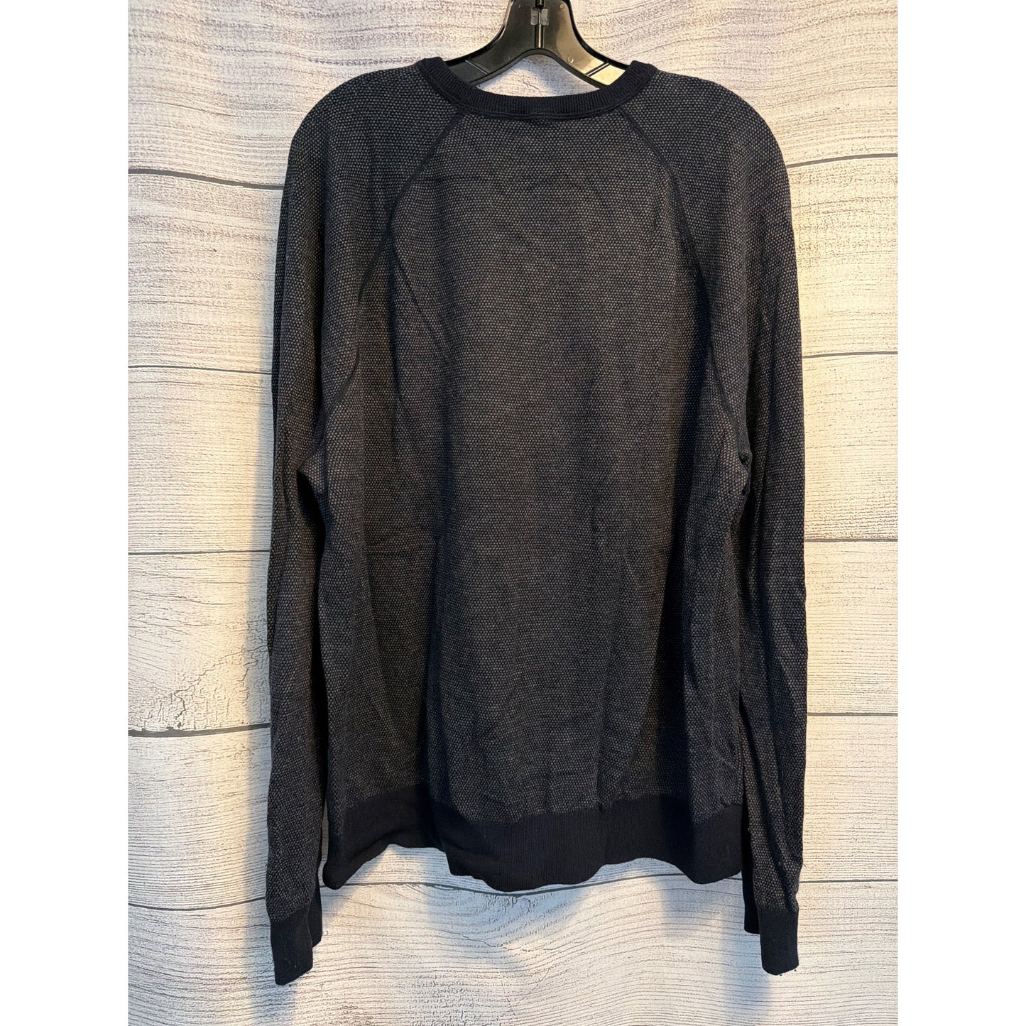 Vince Mens Navy Textured Wool & Cotton Blend Sweater XXL