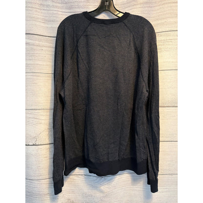 Vince Mens Navy Textured Wool & Cotton Blend Sweater XXL