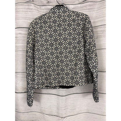 NWT Tory Burch Textured Jacquard Jacket Floral Button Front Size 8