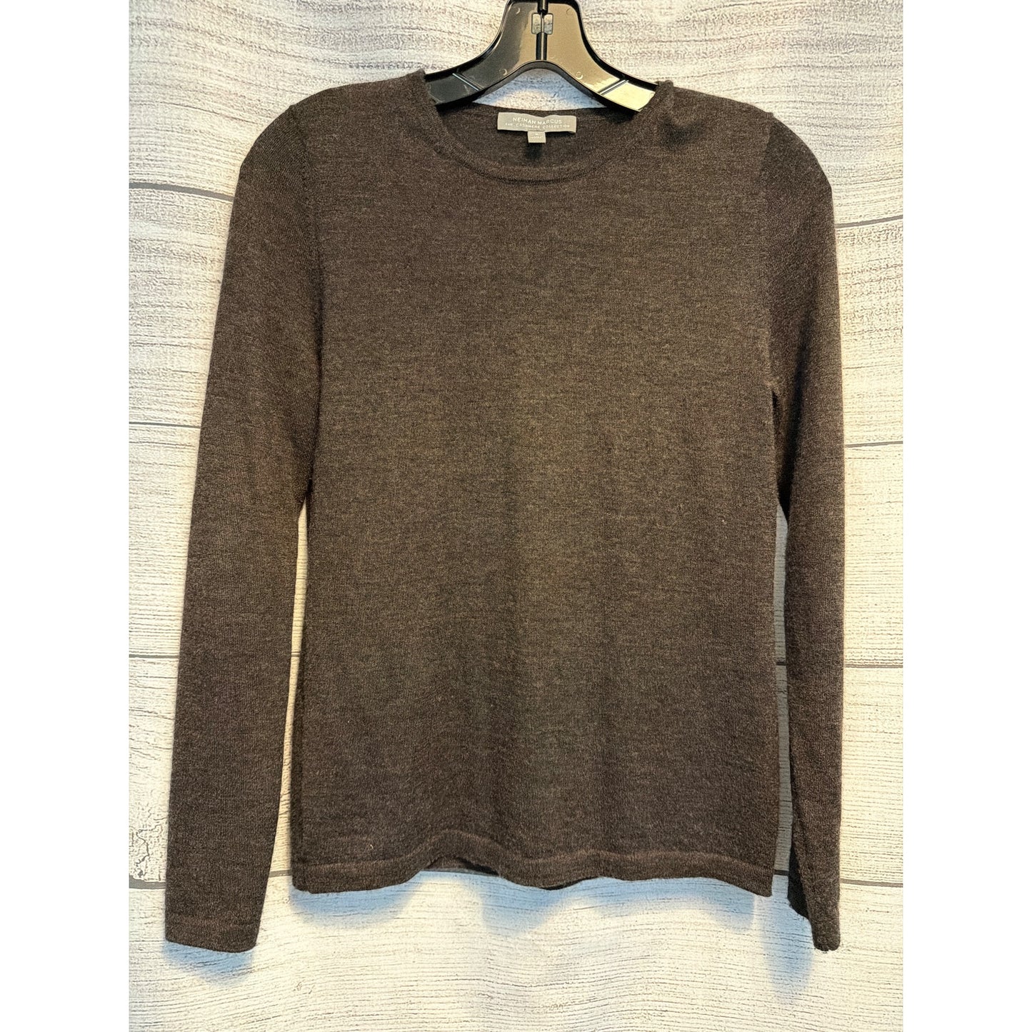 Neiman Marcus Cashmere Collection Brown Long Sleeve Sweater Size S