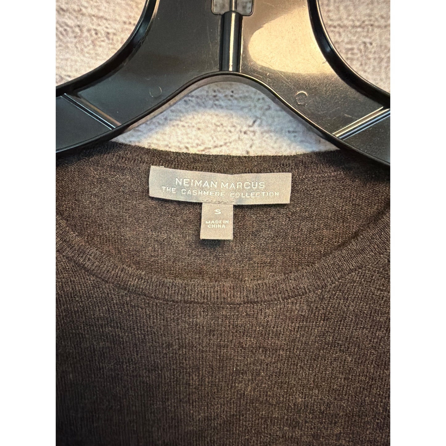 Neiman Marcus Cashmere Collection Brown Long Sleeve Sweater Size S