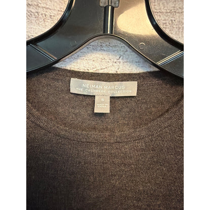 Neiman Marcus Cashmere Collection Brown Long Sleeve Sweater Size S
