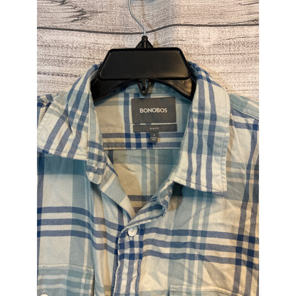 Bonobos Mens Long Sleeve Plaid Shirt Size L