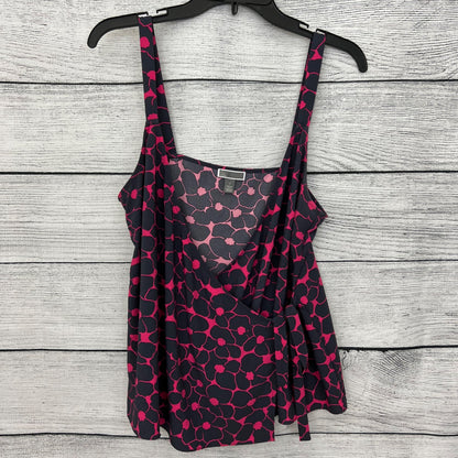 Chelsea 28 Sleeveless Floral Tank Top With Wrap Front & Tie Detail, Size M