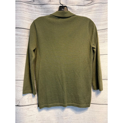 Neiman Marcus Cashmere Long-Sleeve Polo Sweater Size S