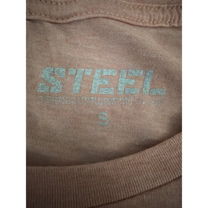 Steel Supplements Crop T-Shirt In Dusty Pink Size S