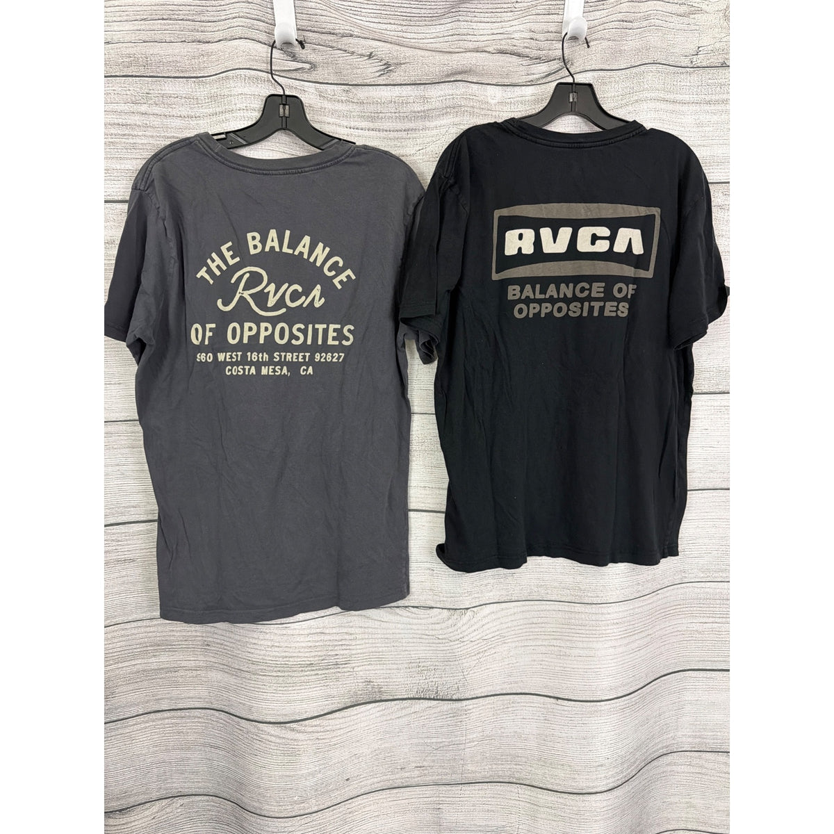 Mens RVCA Regular Fit Graphic T-Shirts Set Of 2 Size L