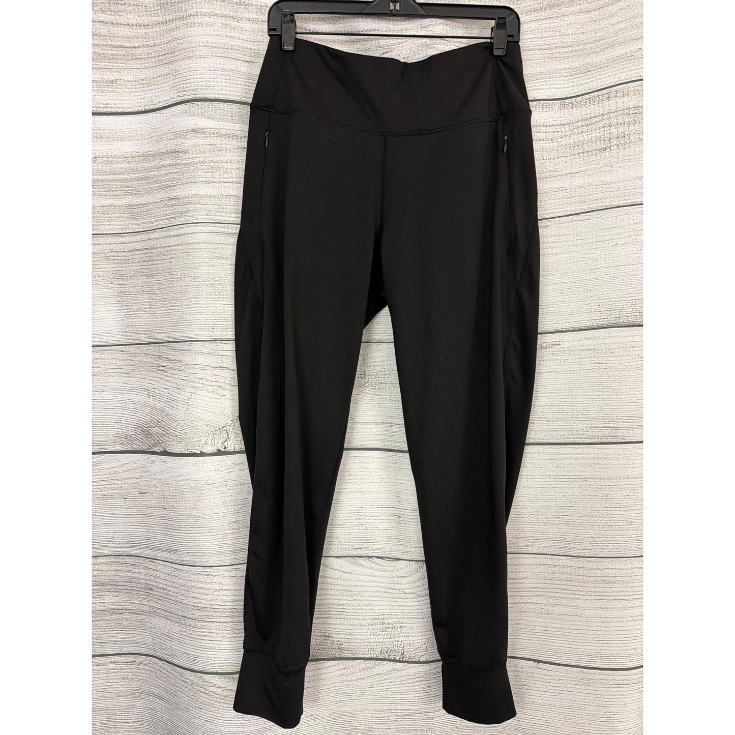 High-Waisted Black Joggers With Pockets Size M