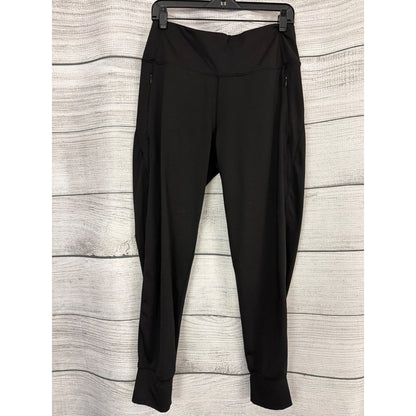 High-Waisted Black Joggers With Pockets Size M