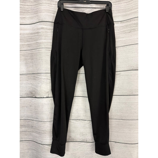 High-Waisted Black Joggers With Pockets Size M