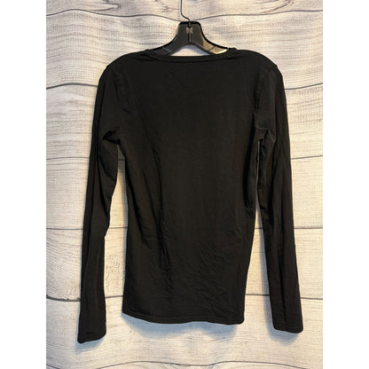 Banana Republic Black Long Sleeve Crew Neck Top Size S