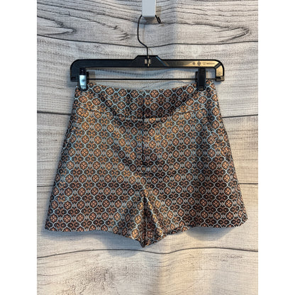 Alice + Olivia Cady Metallic High Waist Short in waterfall multi Size 0