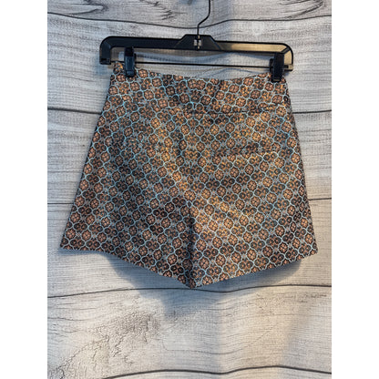 Alice + Olivia Cady Metallic High Waist Short in waterfall multi Size 0