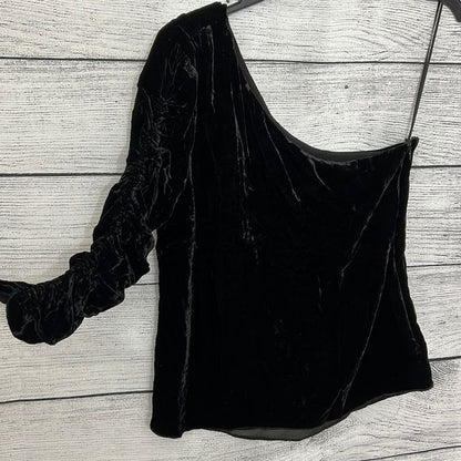 Joie One shoulder velour top