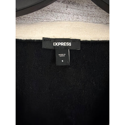 Express Tipped Novelty Button Puff Sleeve Cardigan Size S