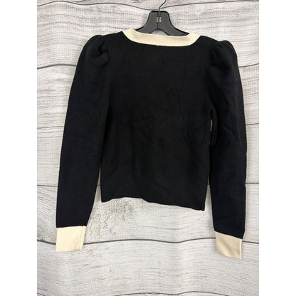 Express Tipped Novelty Button Puff Sleeve Cardigan Size S