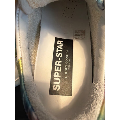 NIB RARE Golden Goose Glitter Star Tie-Dye Super-Star Sneakers Size 38