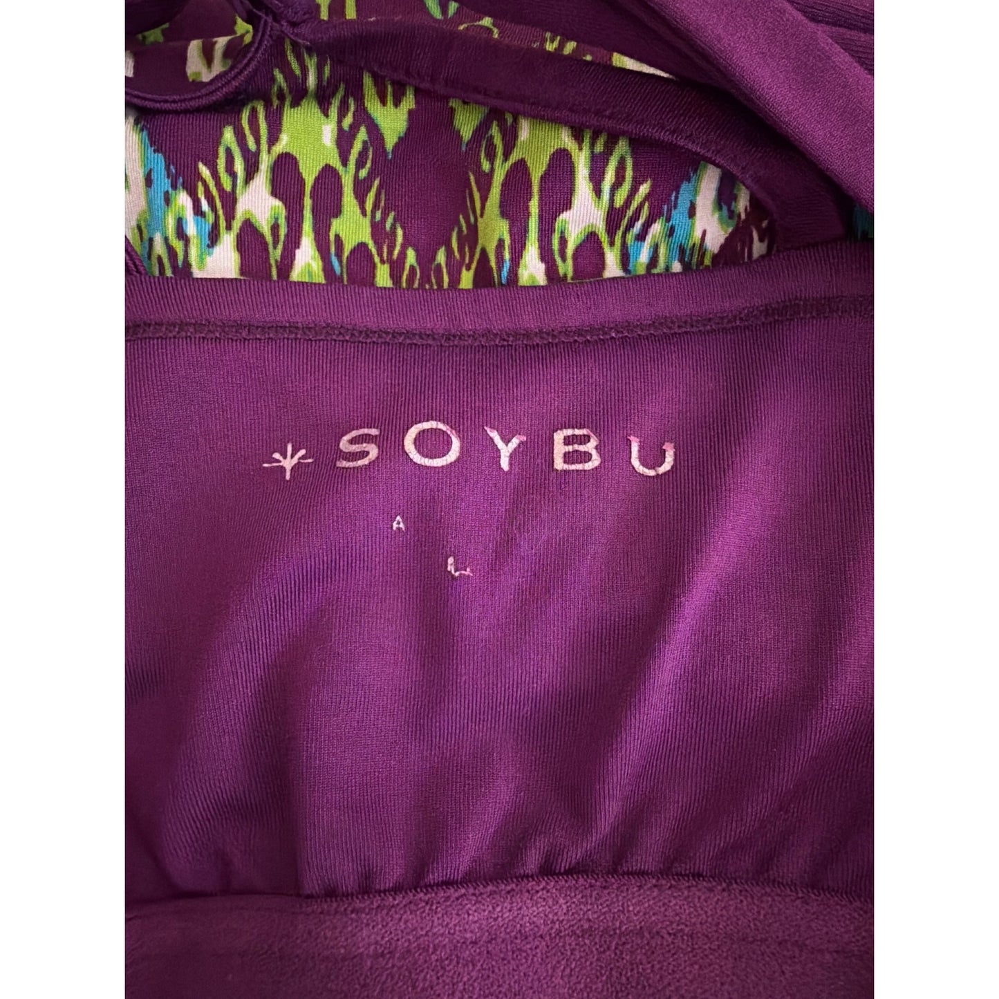 Soybu Purple Patterned Racerback Dress