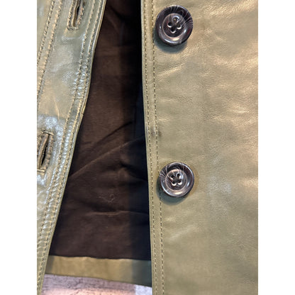 Zadig & Voltaire Liam Green Leather Jacket Size S