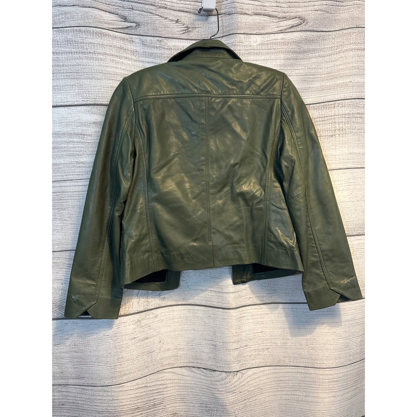 Zadig & Voltaire Liam Green Leather Jacket Size S