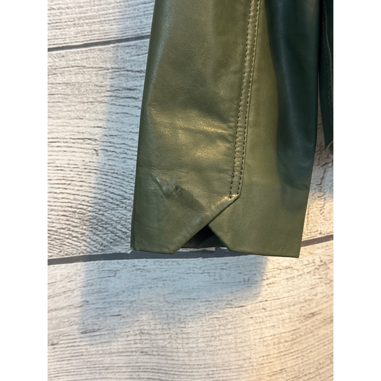 Zadig & Voltaire Liam Green Leather Jacket Size S