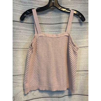 Sandy Liang Pink Textured Knit Tank Top M