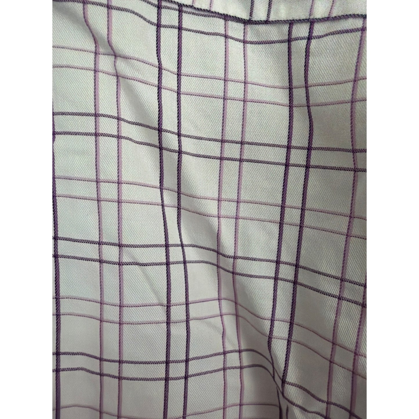 Mens Express Purple and Pink Plaid Button-Down Shirt Size M 15-15.5
