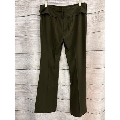 Vertigo Paris Olive Green Belted Flared Pants With Chain Detail Size 10