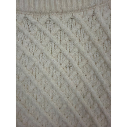 A New Day Cream Cable Knit Sweater Size M